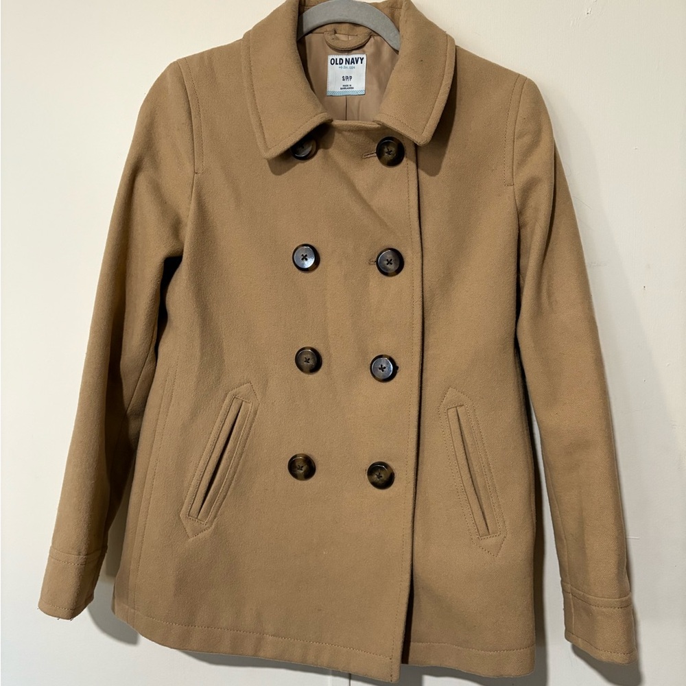 Old Navy Camel Double-Breasted Coat